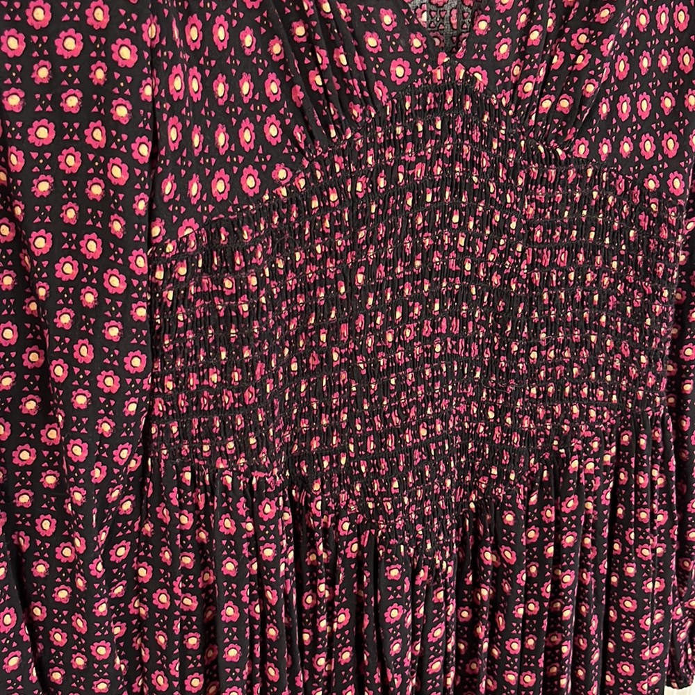 Free People Smocked Waist Boho Dress Size XS - Picture 6 of 10